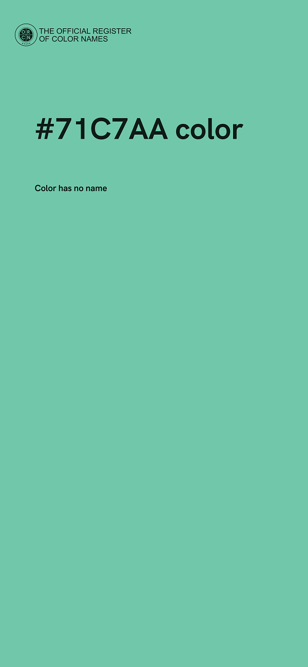 #71C7AA color image