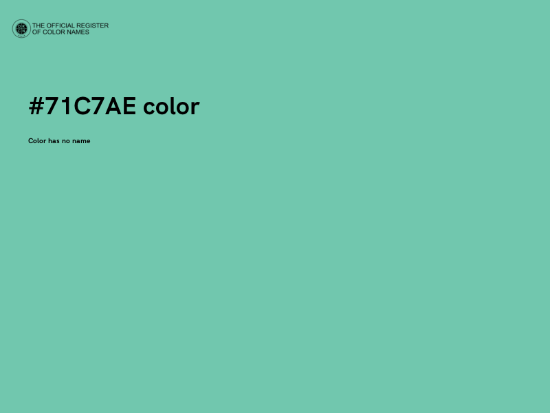 #71C7AE color image
