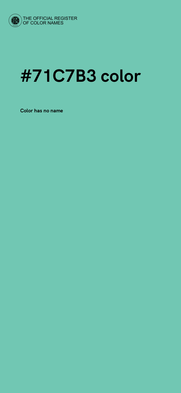 #71C7B3 color image