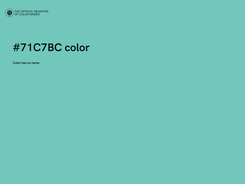 #71C7BC color image