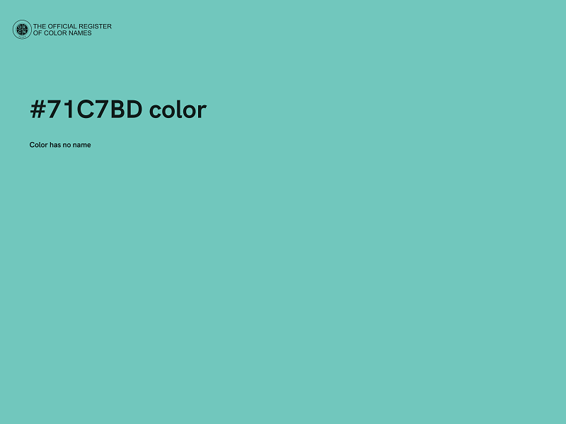 #71C7BD color image