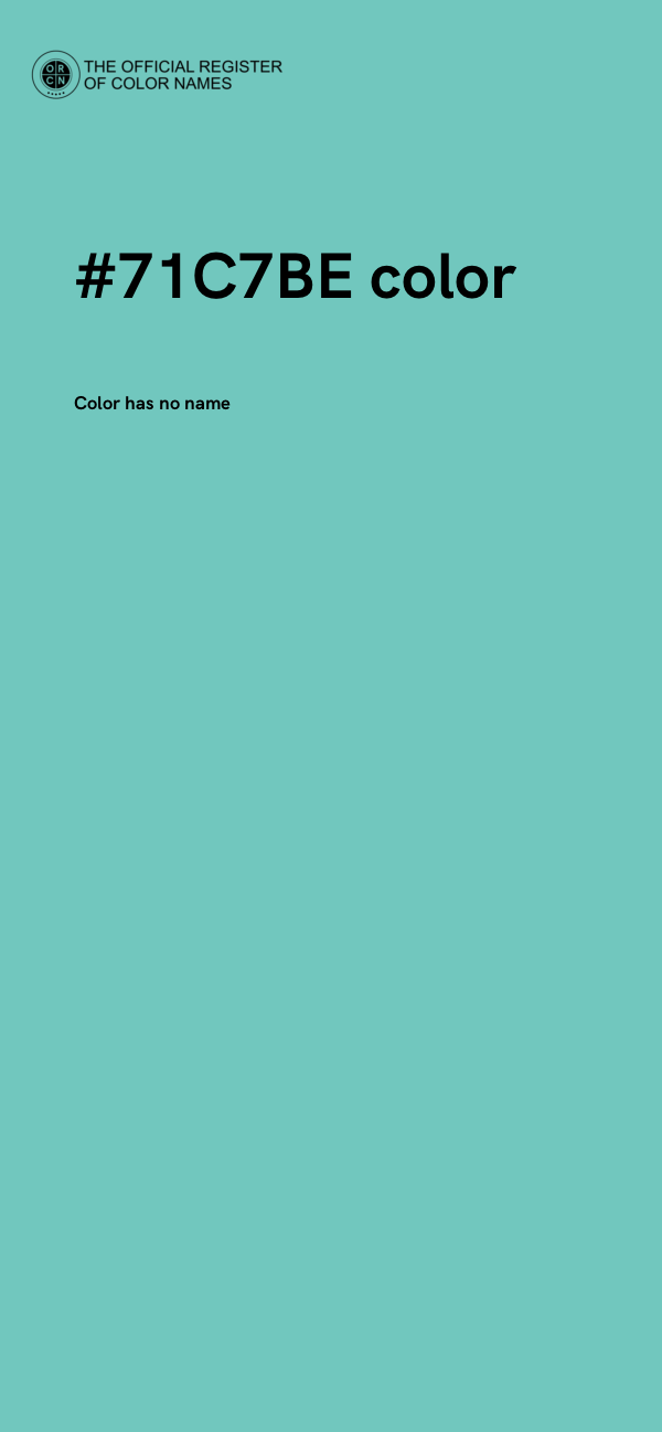 #71C7BE color image