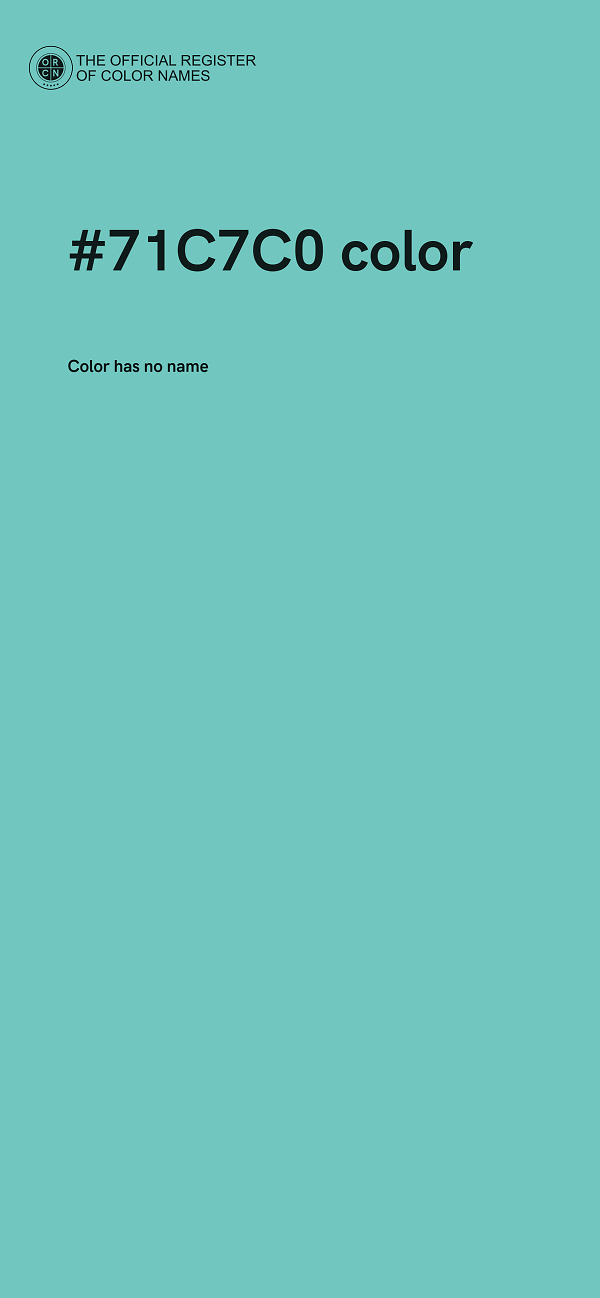 #71C7C0 color image