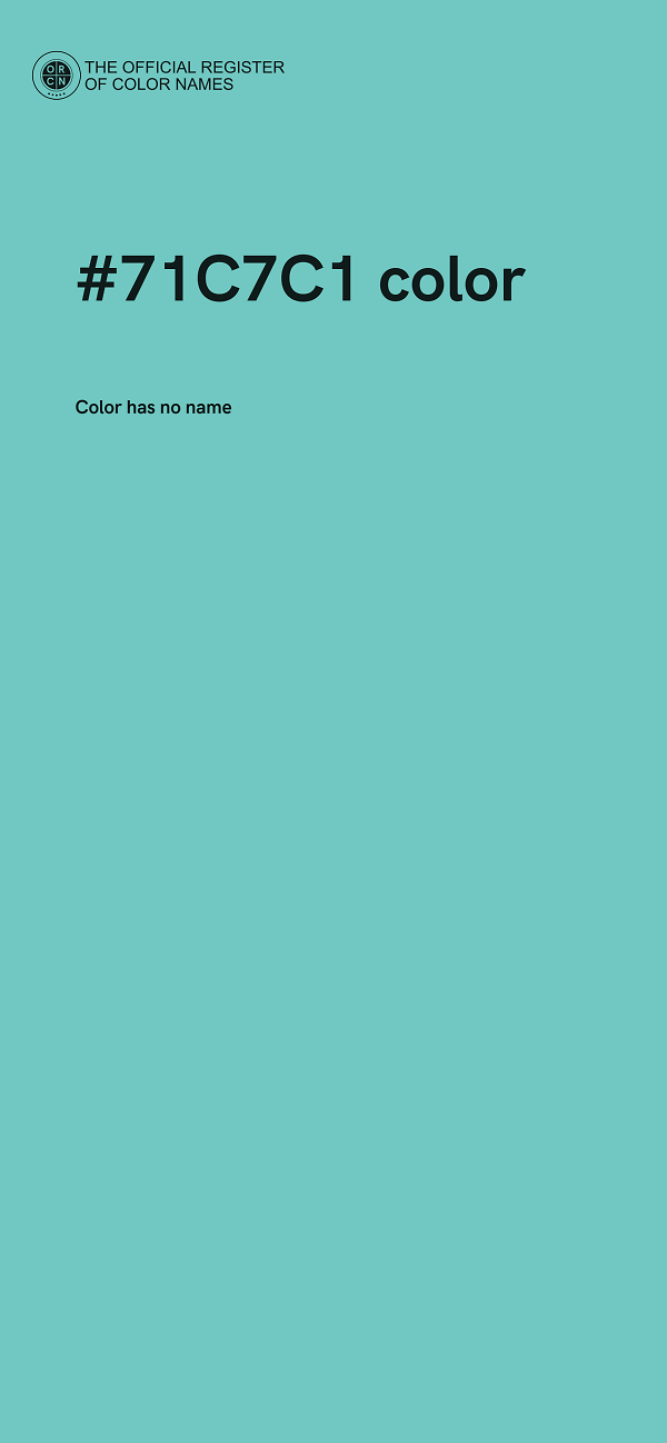 #71C7C1 color image