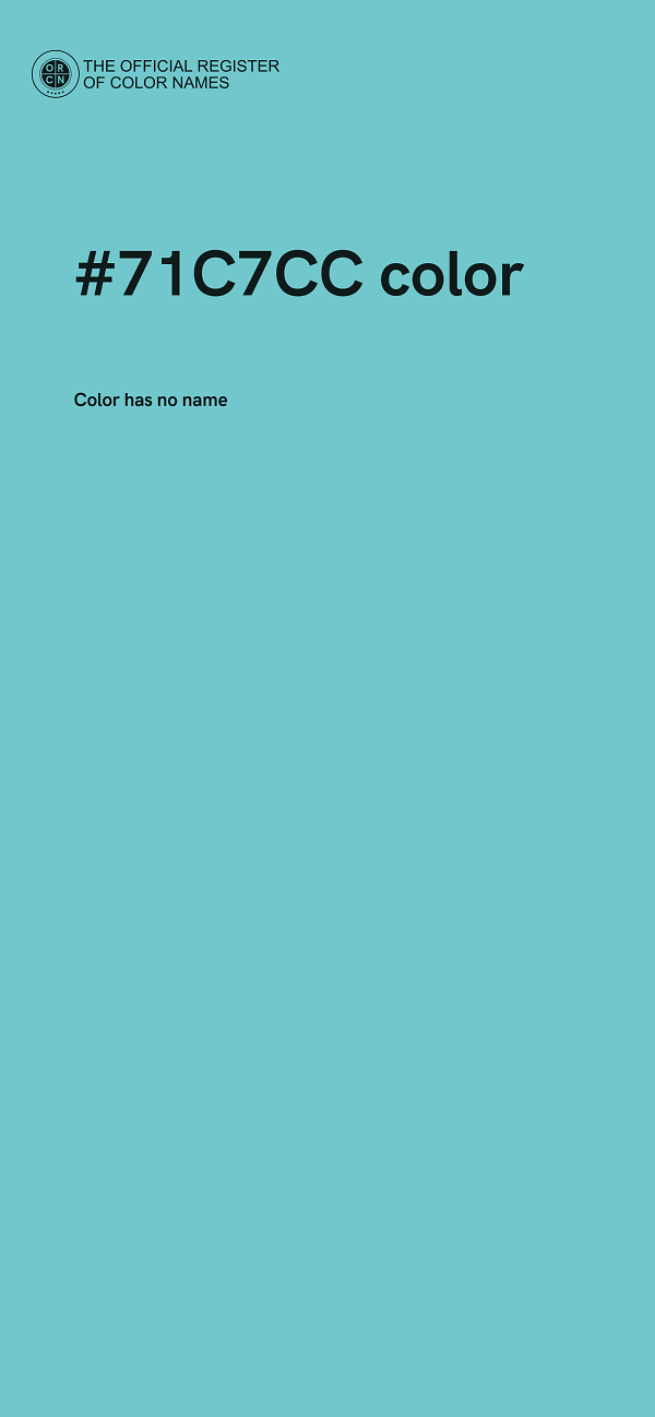 #71C7CC color image
