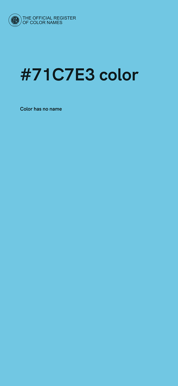 #71C7E3 color image