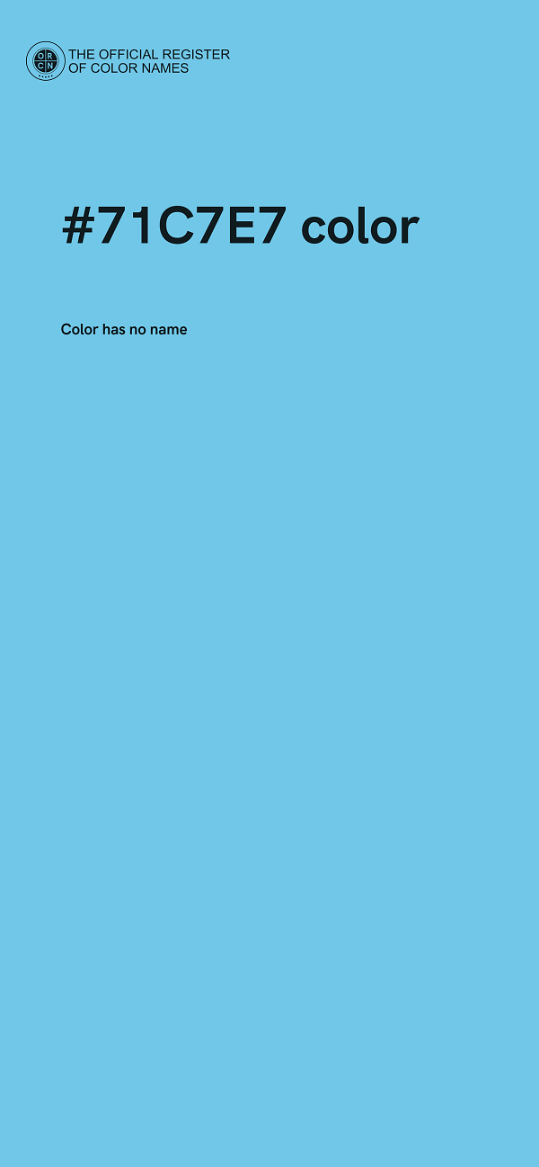 #71C7E7 color image