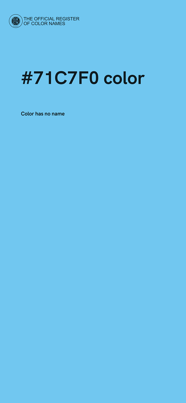 #71C7F0 color image