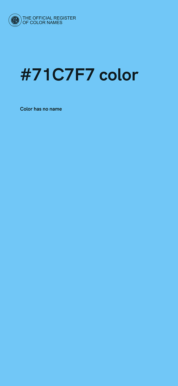 #71C7F7 color image