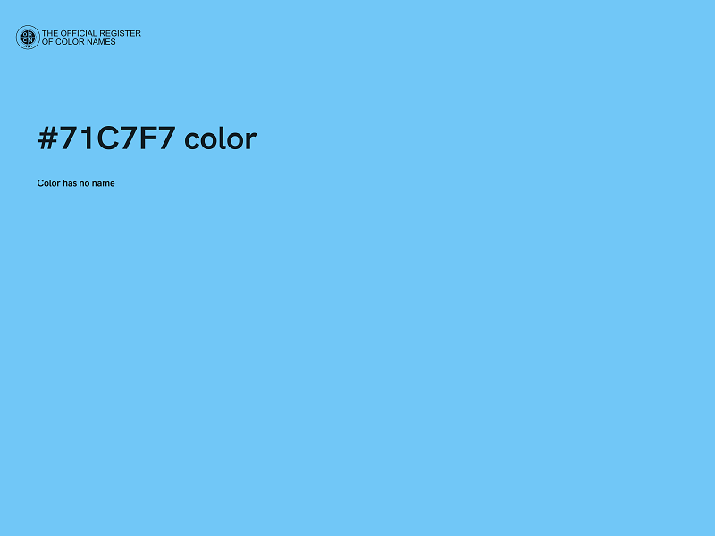 #71C7F7 color image