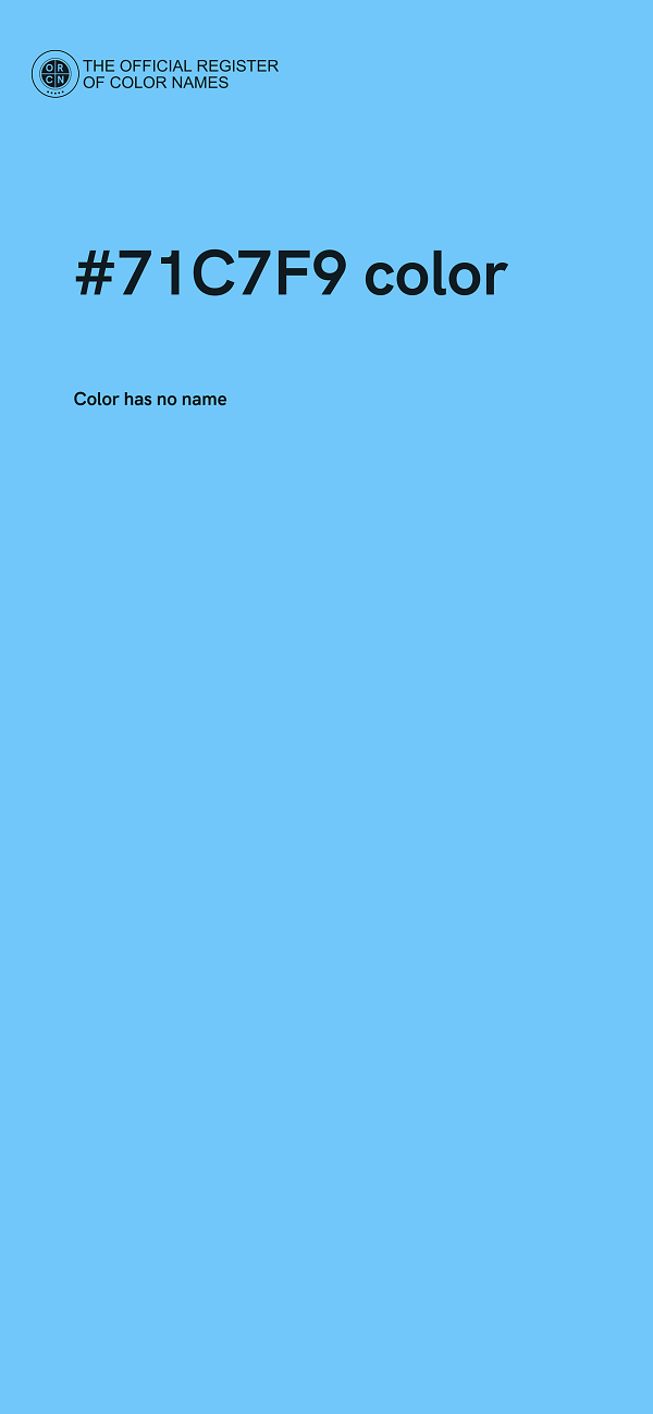 #71C7F9 color image