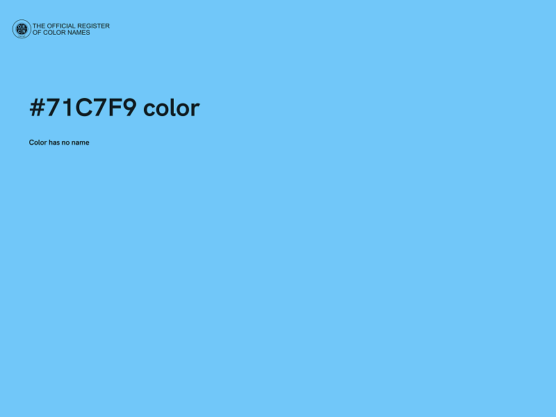 #71C7F9 color image