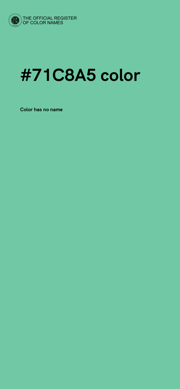 #71C8A5 color image