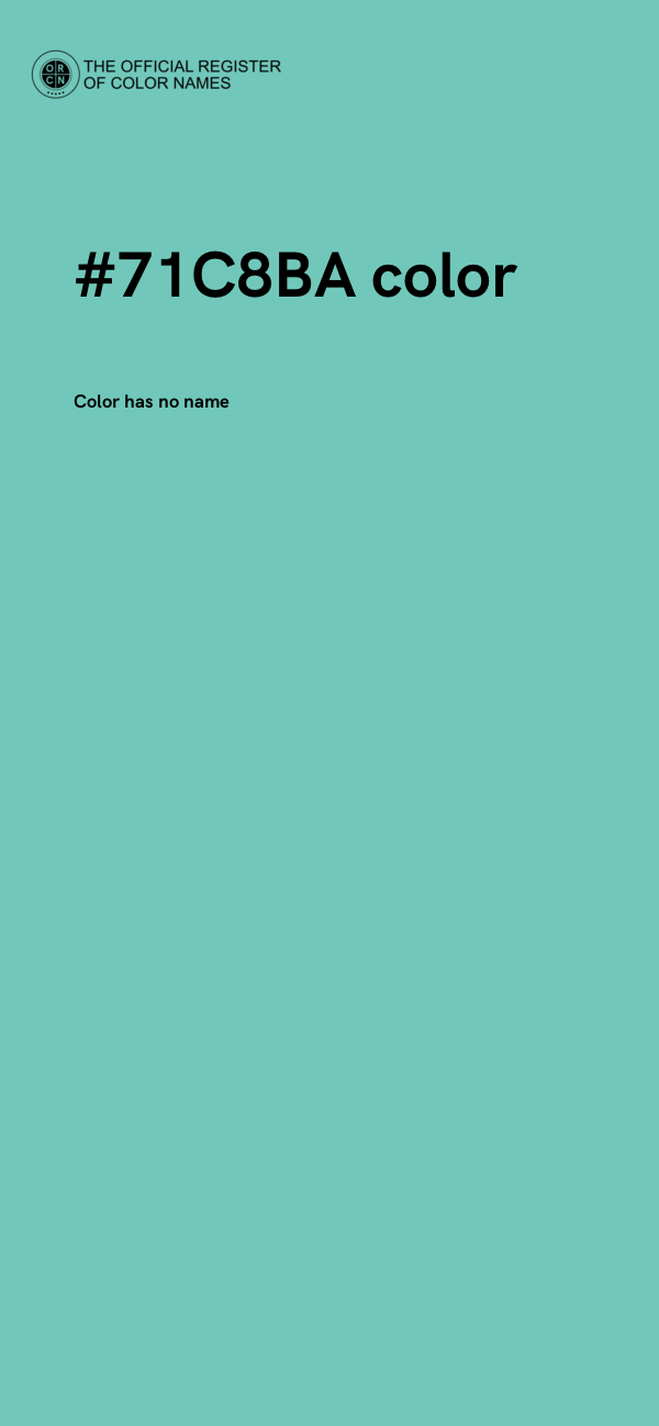 #71C8BA color image