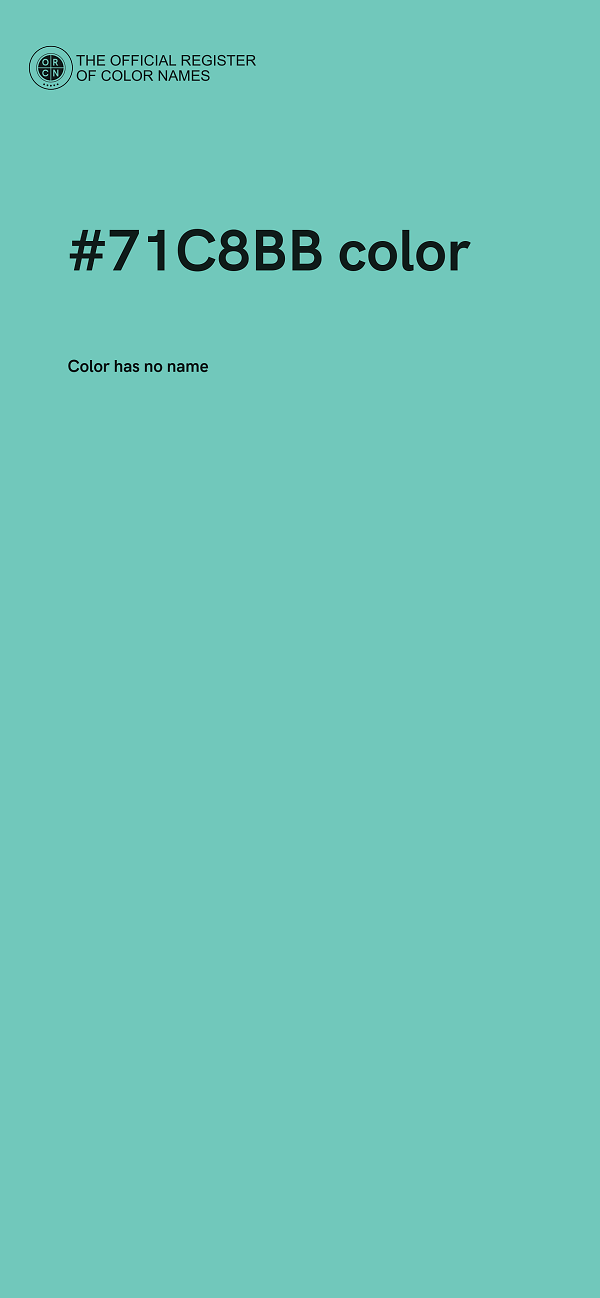 #71C8BB color image