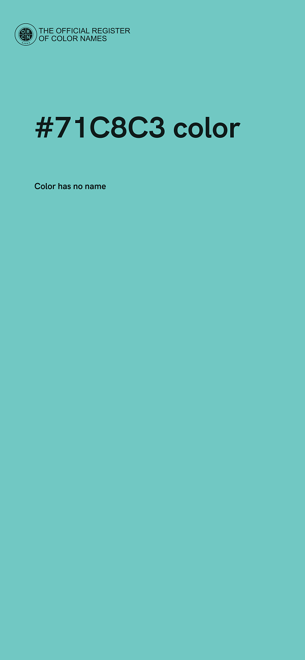 #71C8C3 color image