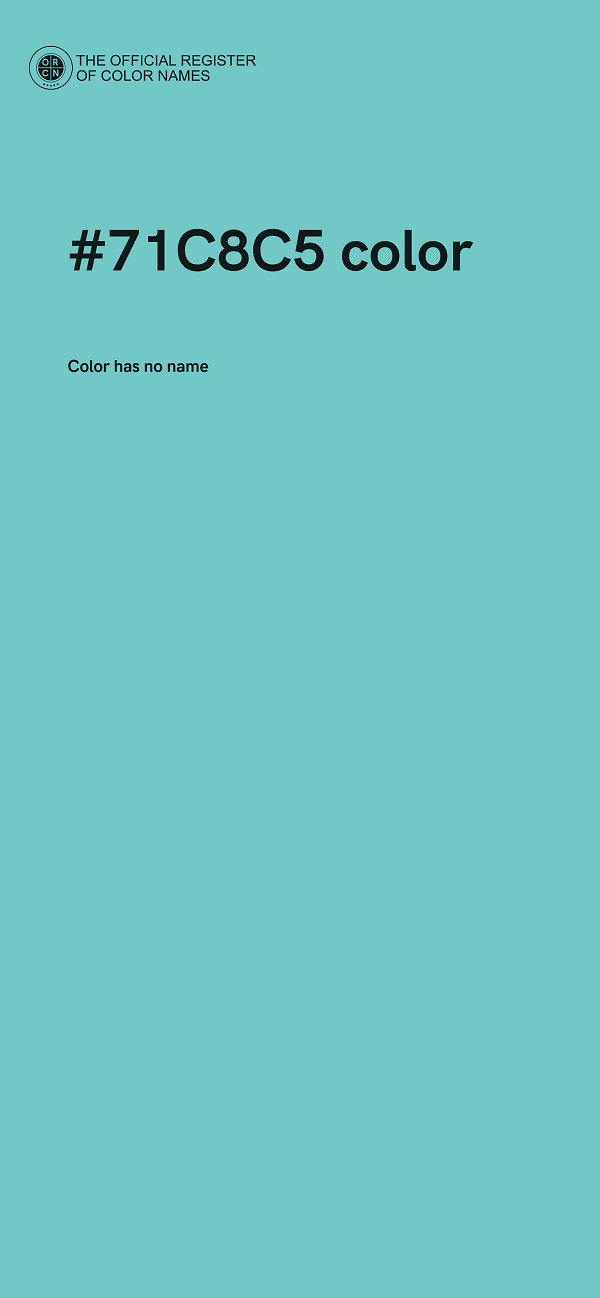 #71C8C5 color image