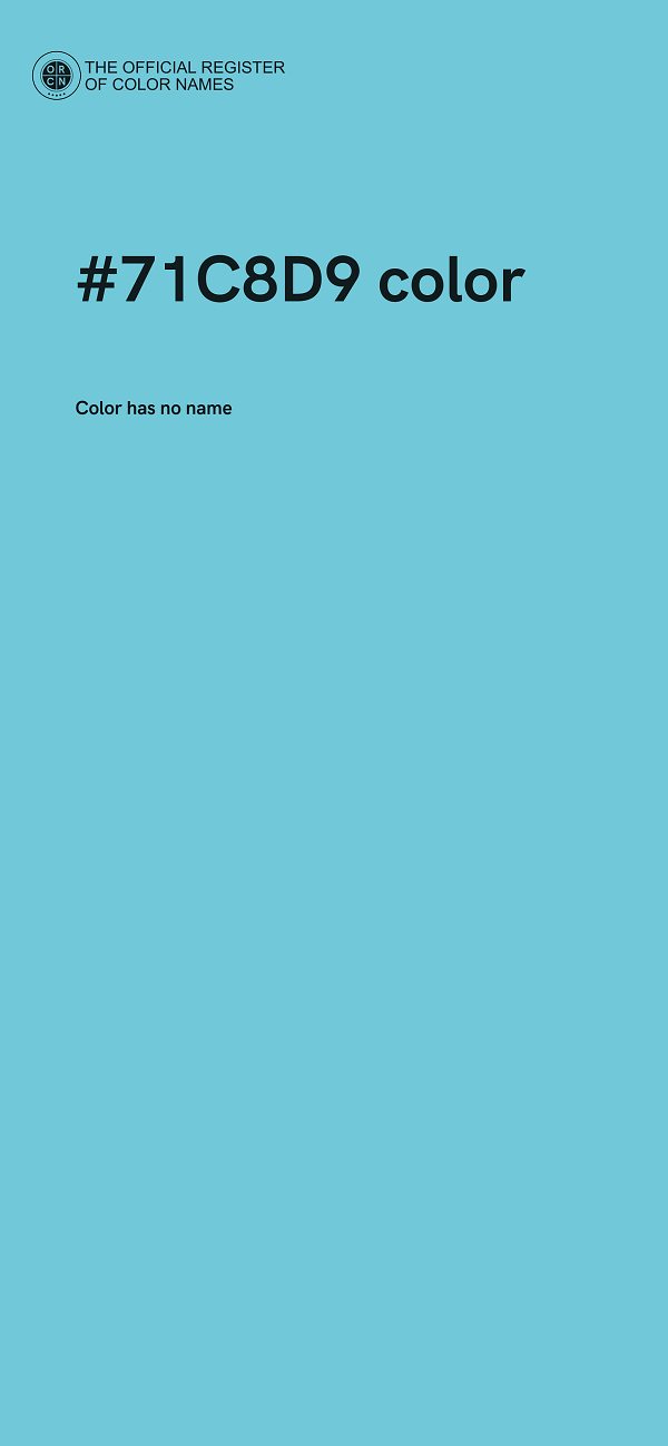 #71C8D9 color image