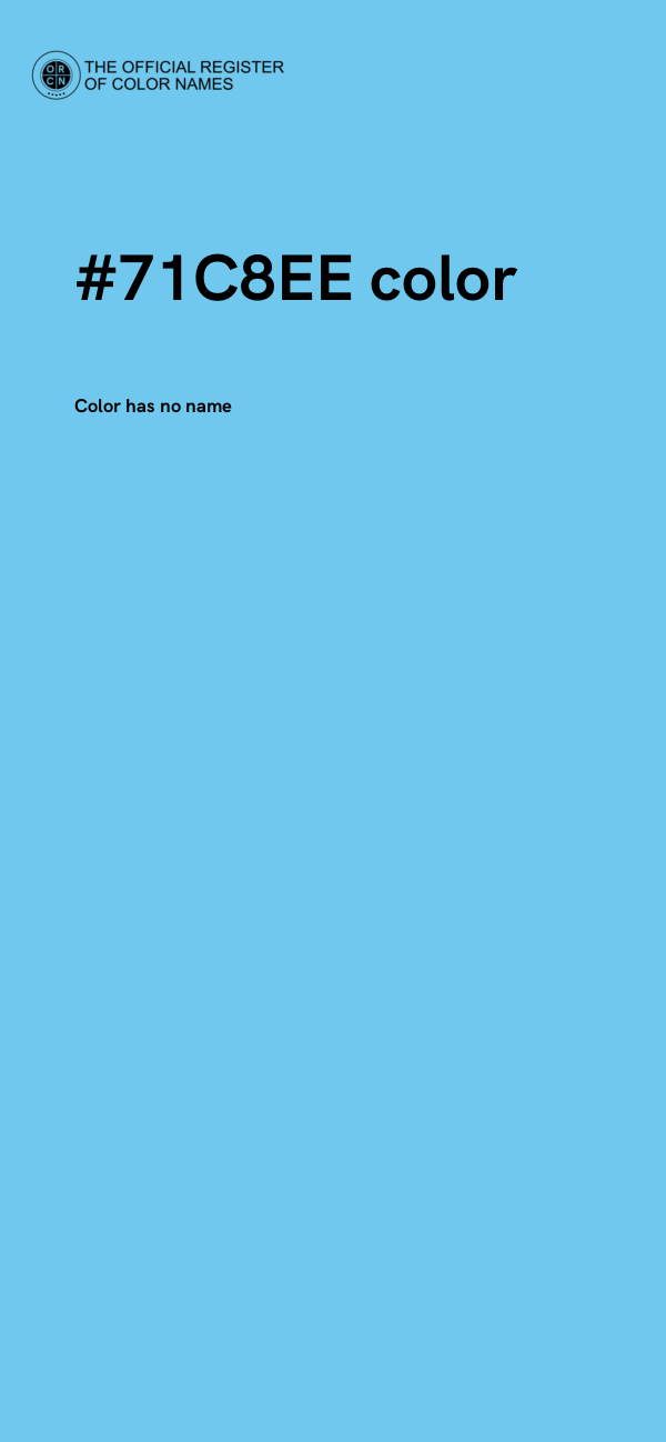 #71C8EE color image