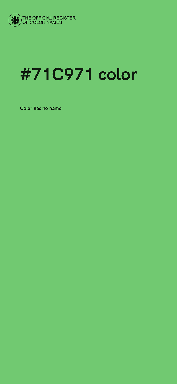 #71C971 color image