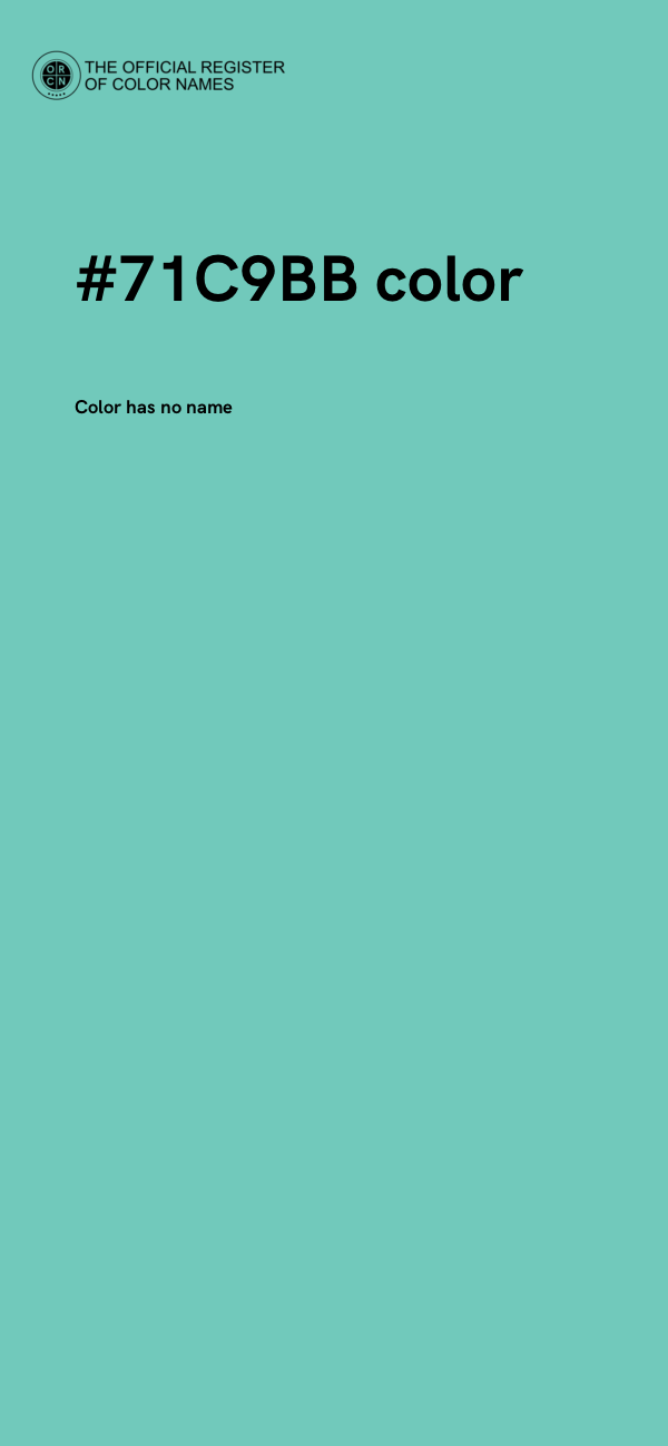 #71C9BB color image