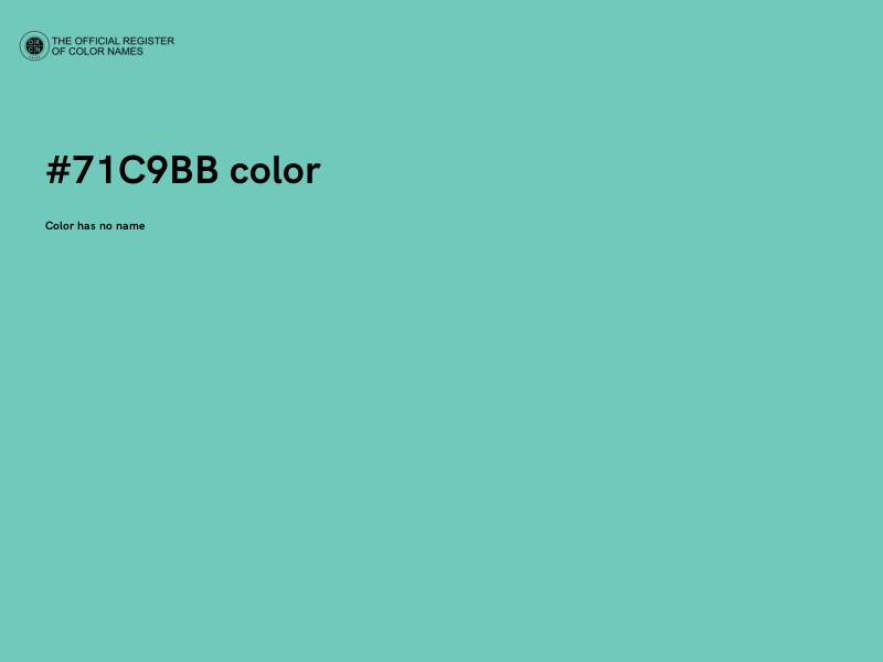 #71C9BB color image