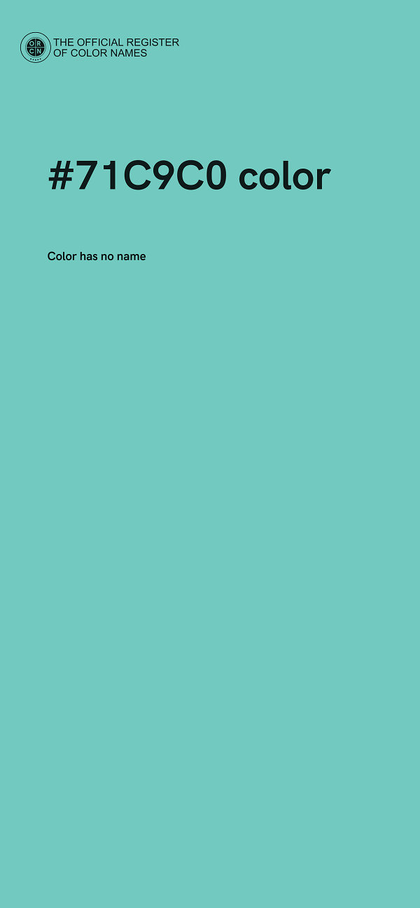 #71C9C0 color image