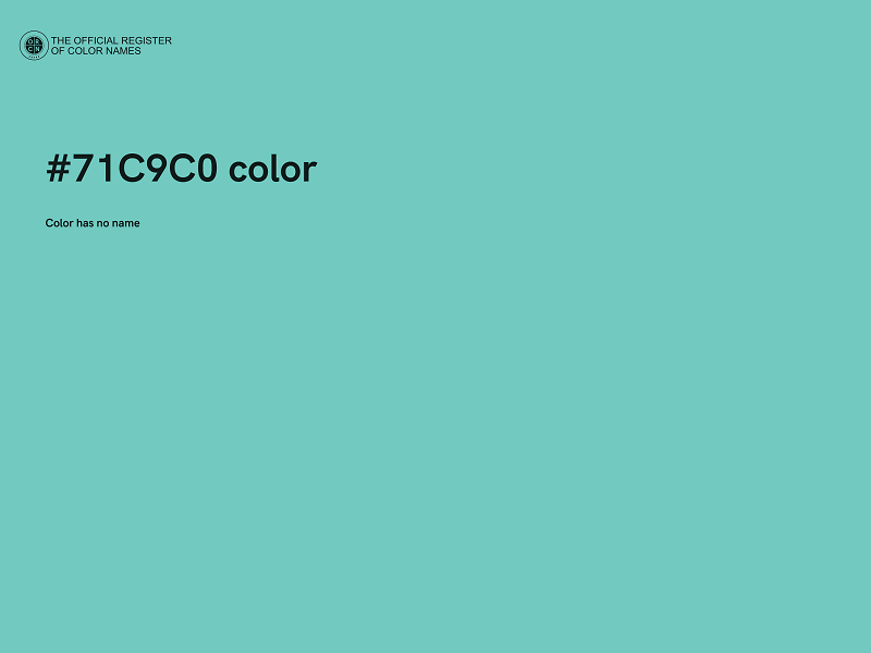 #71C9C0 color image