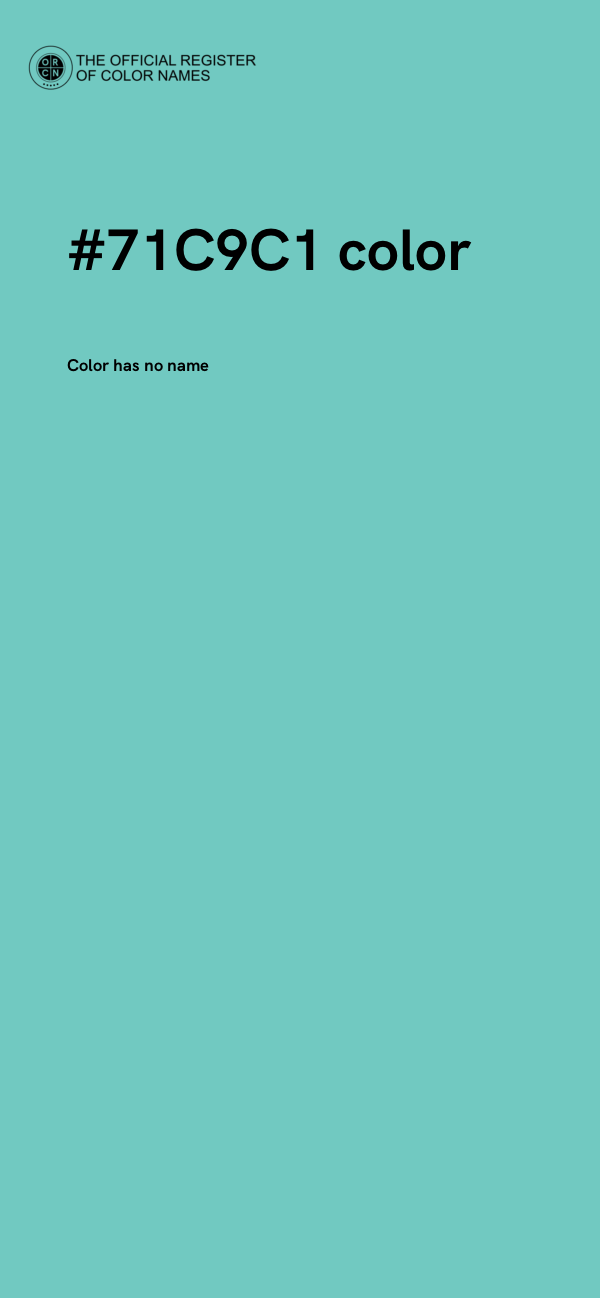 #71C9C1 color image