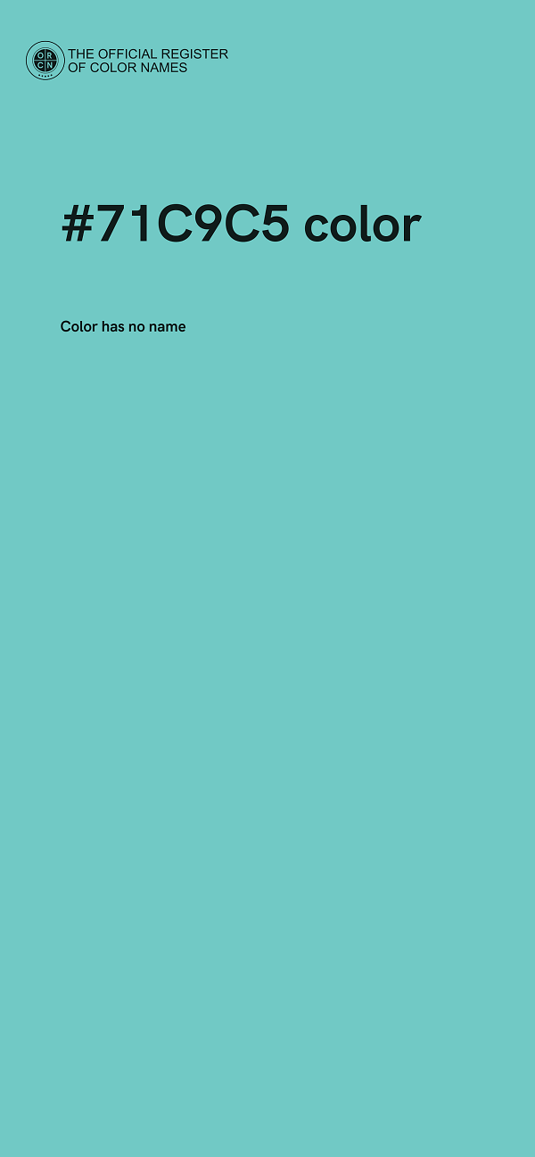#71C9C5 color image