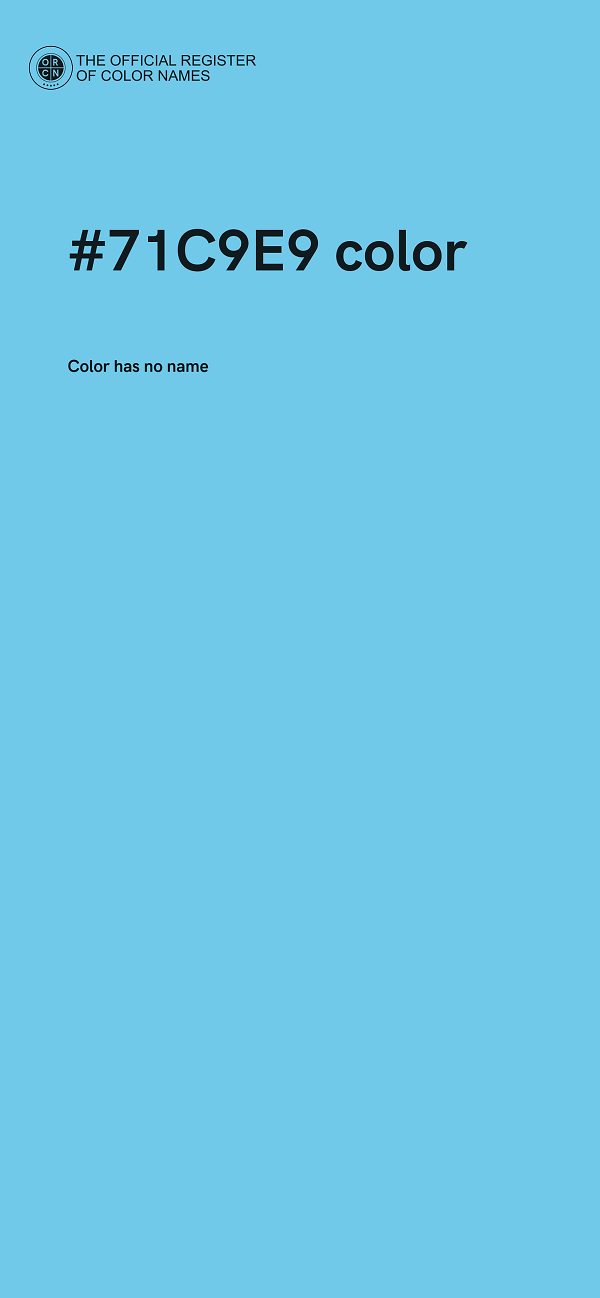 #71C9E9 color image