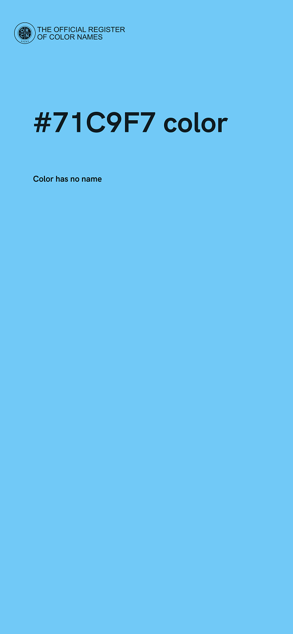 #71C9F7 color image