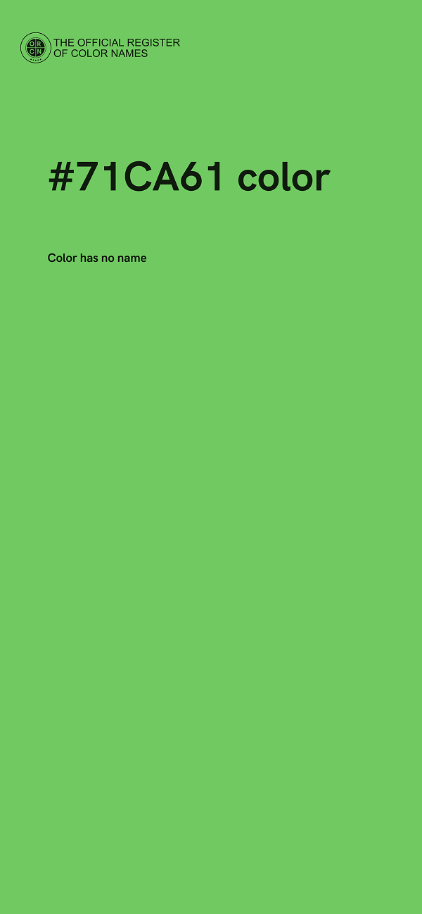 #71CA61 color image