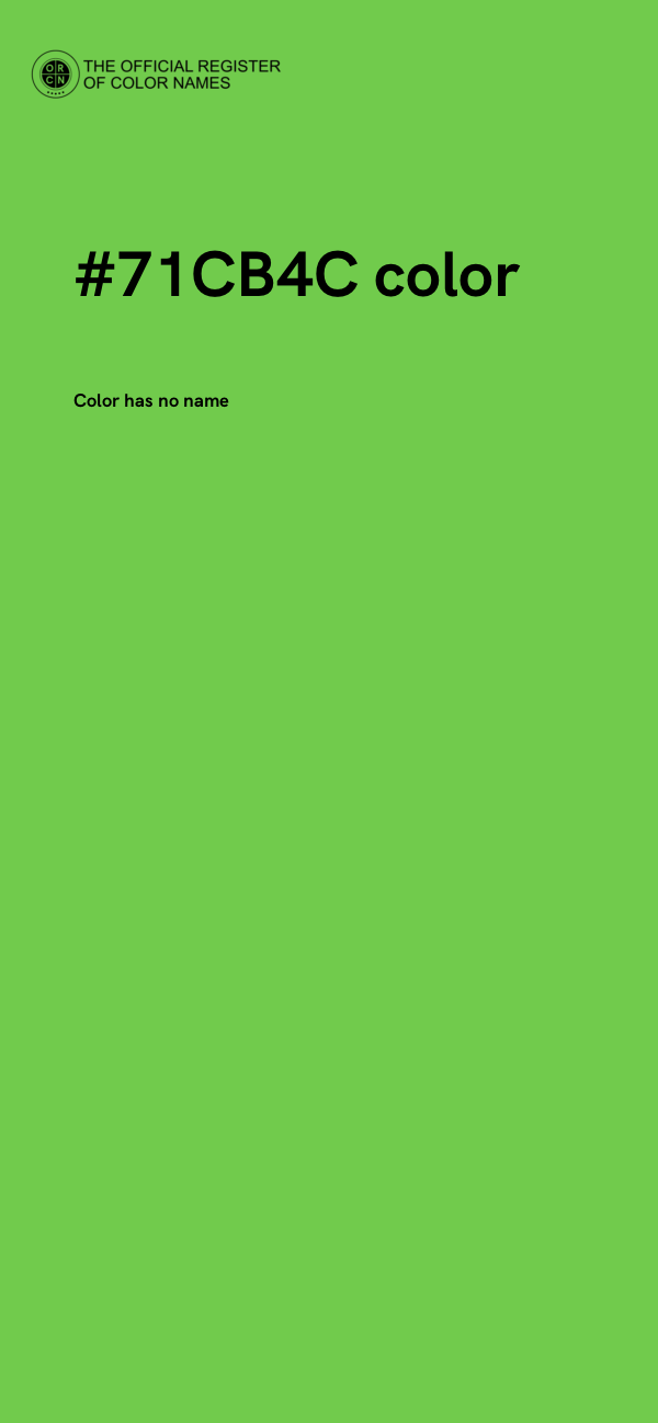 #71CB4C color image