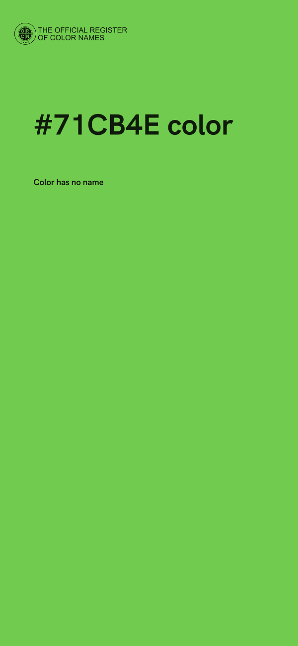 #71CB4E color image