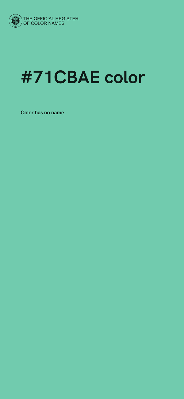 #71CBAE color image