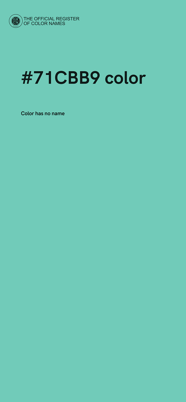 #71CBB9 color image