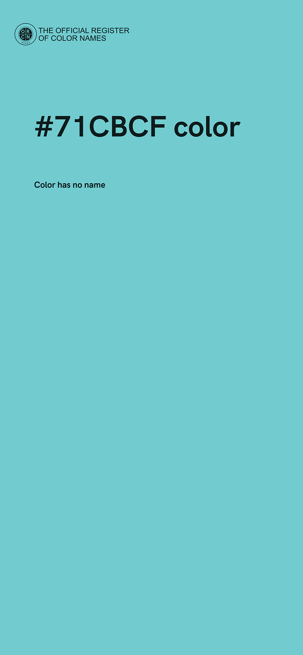 #71CBCF color image