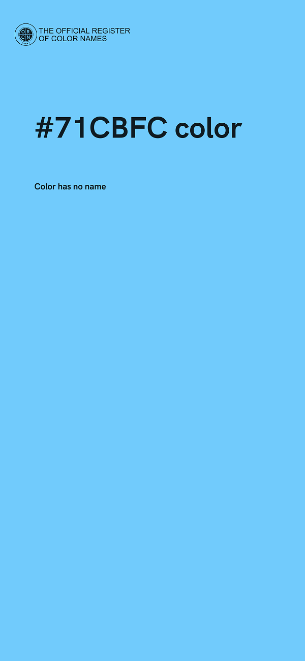 #71CBFC color image