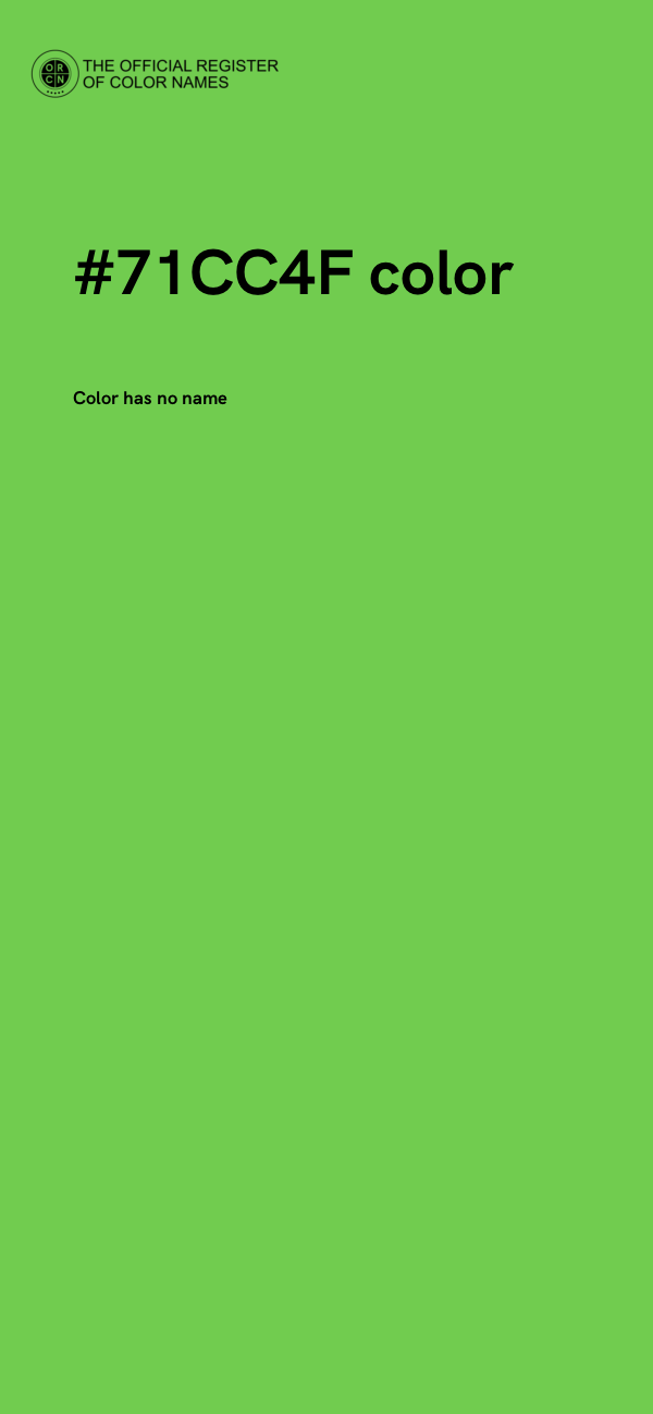 #71CC4F color image