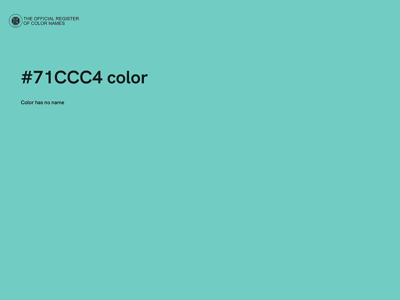 #71CCC4 color image