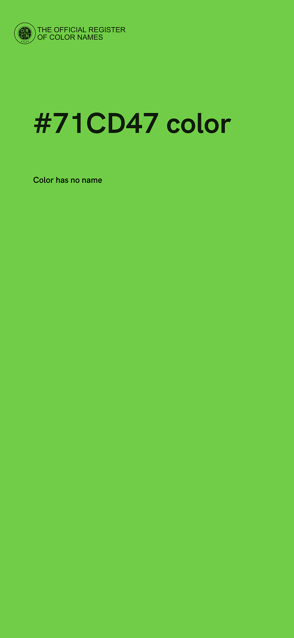 #71CD47 color image