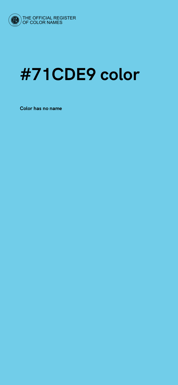 #71CDE9 color image