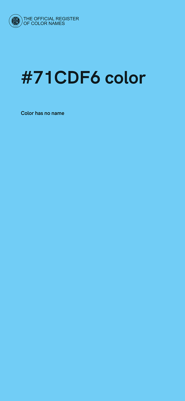#71CDF6 color image