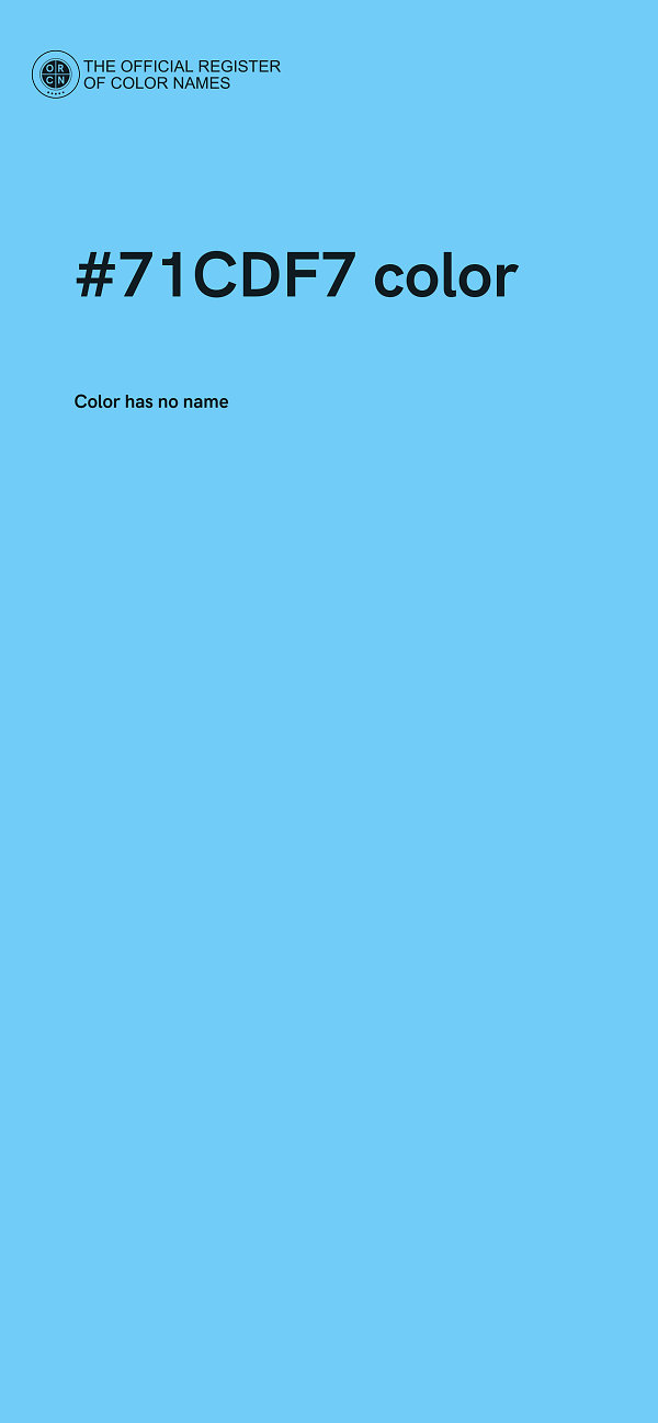 #71CDF7 color image