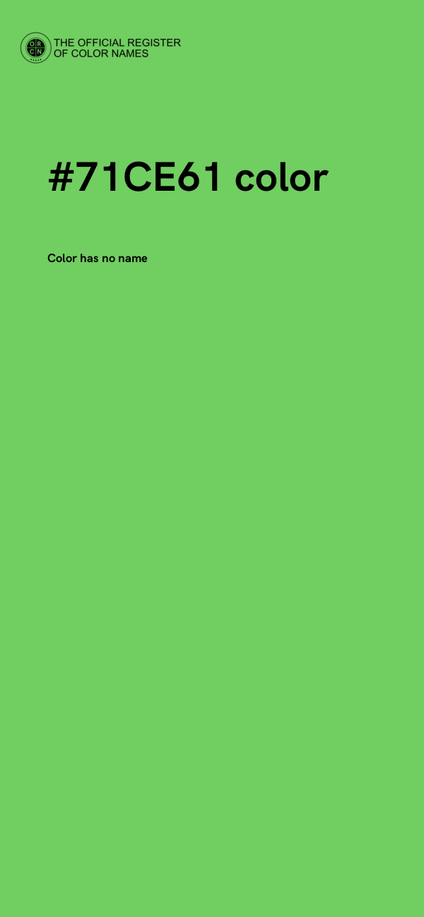 #71CE61 color image