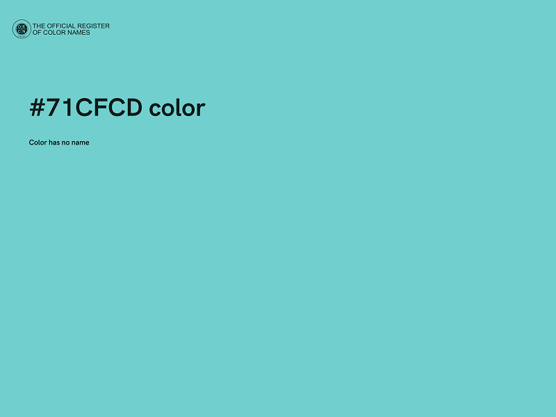 #71CFCD color image