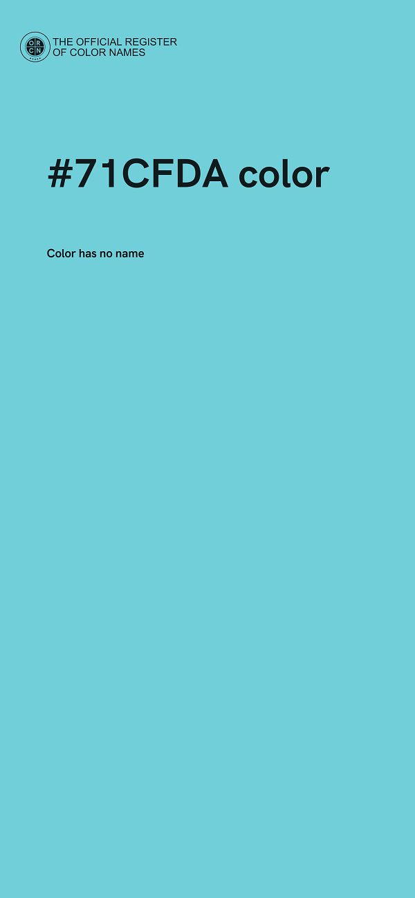 #71CFDA color image