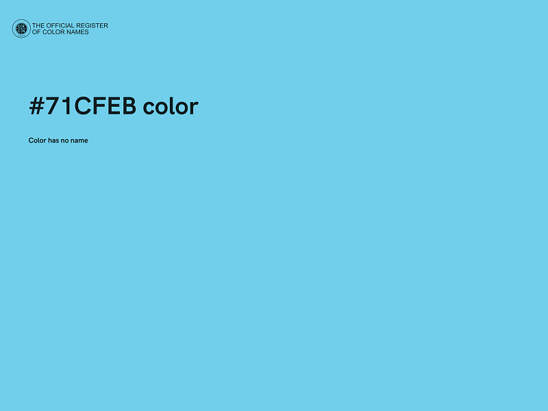 #71CFEB color image