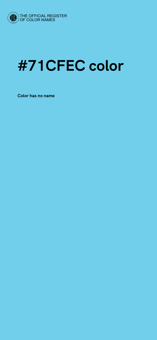 #71CFEC color image
